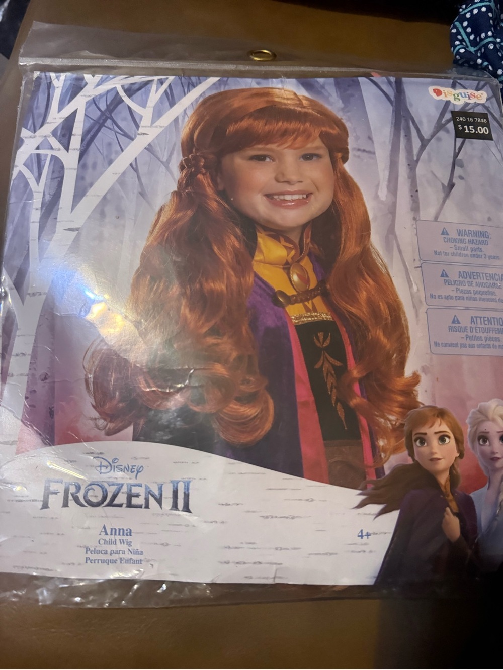 Disney Anna Long Auburn Red Wig for Kids